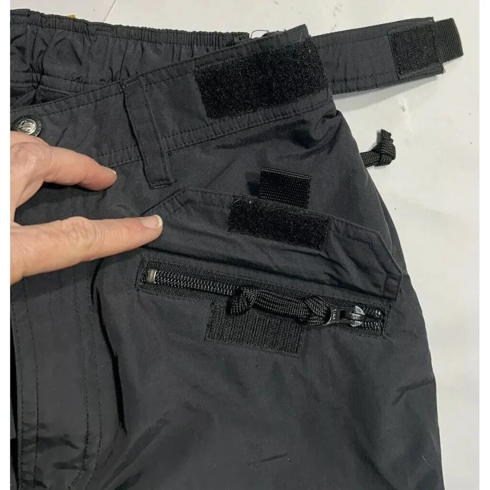Boys Quiksilver Boardwear Lined Cargo Nylon‎ Snow Pants Relaxed Fit Pockets Med